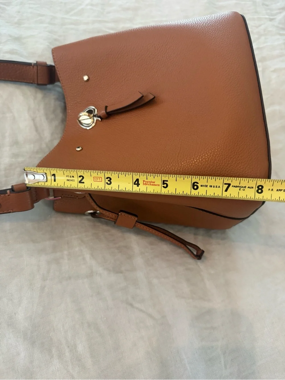kate spade Brown Pebbled Leather Shoulder Bag